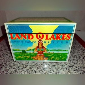Land O'Lakes Sweet Cream Butter Recipe Box with Alphabet Card-ex Recipe Cards.